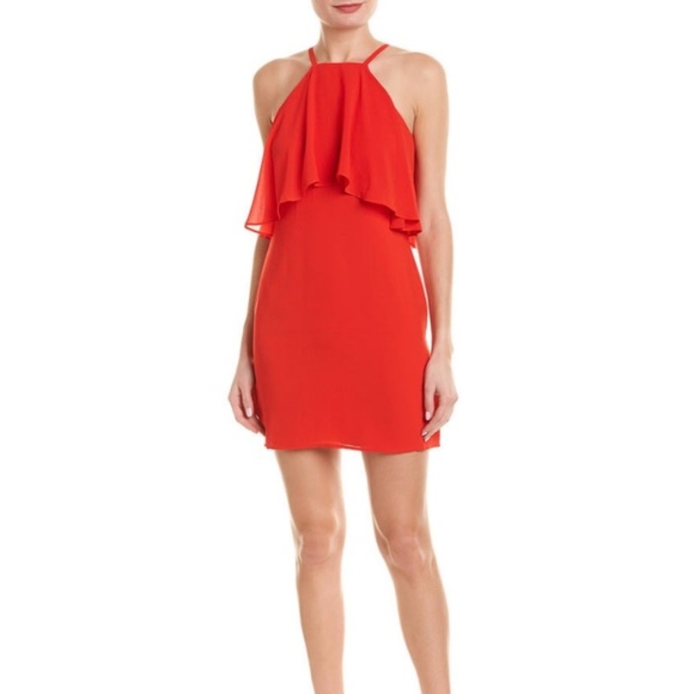 Elegant red halter dress